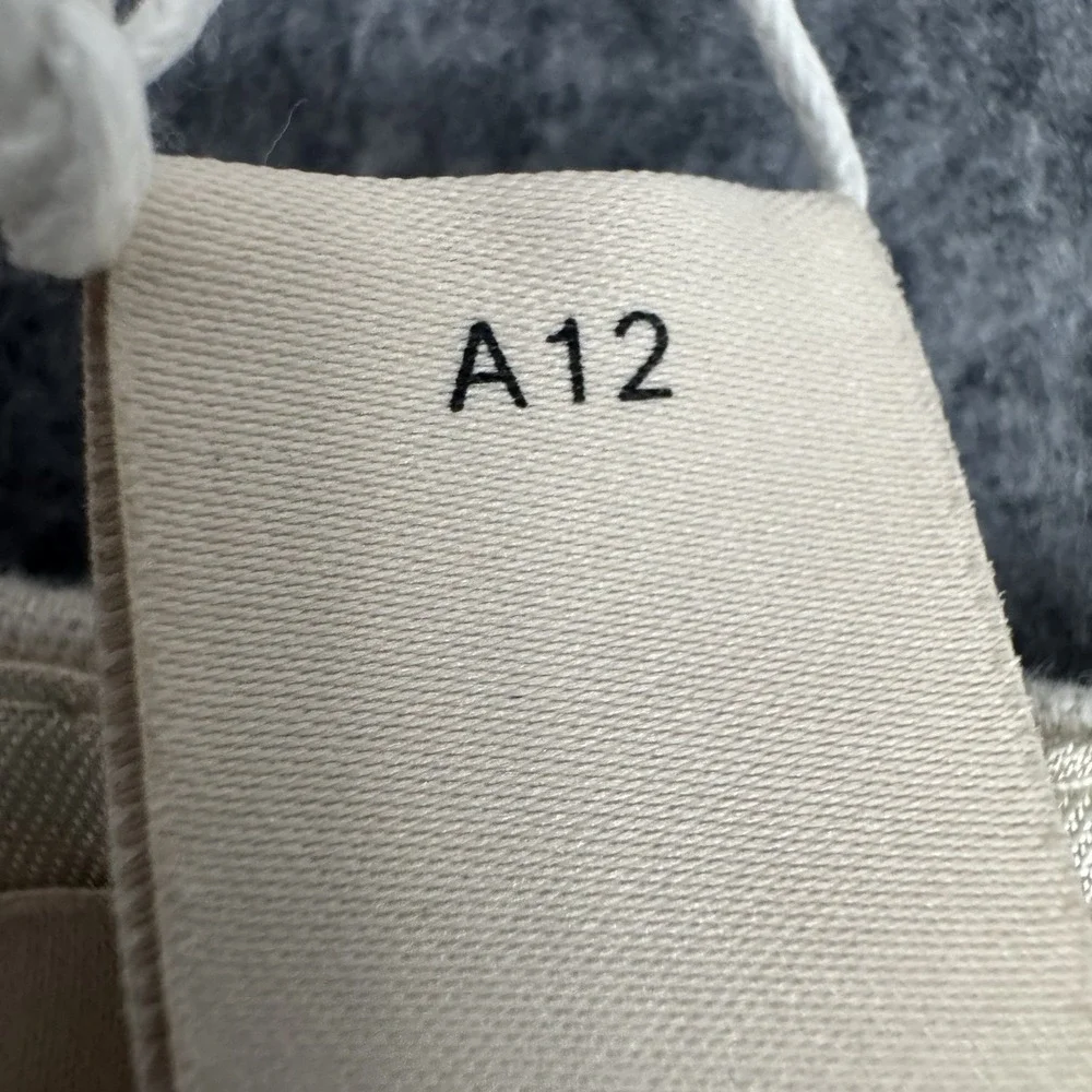 H&M White Linen Wide-Leg Women's Dress Pants, Size 14, Zipper, Flat Front